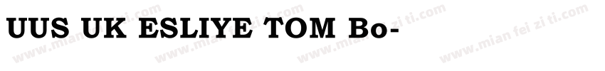 UUS UK ESLIYE TOM Bo字体转换